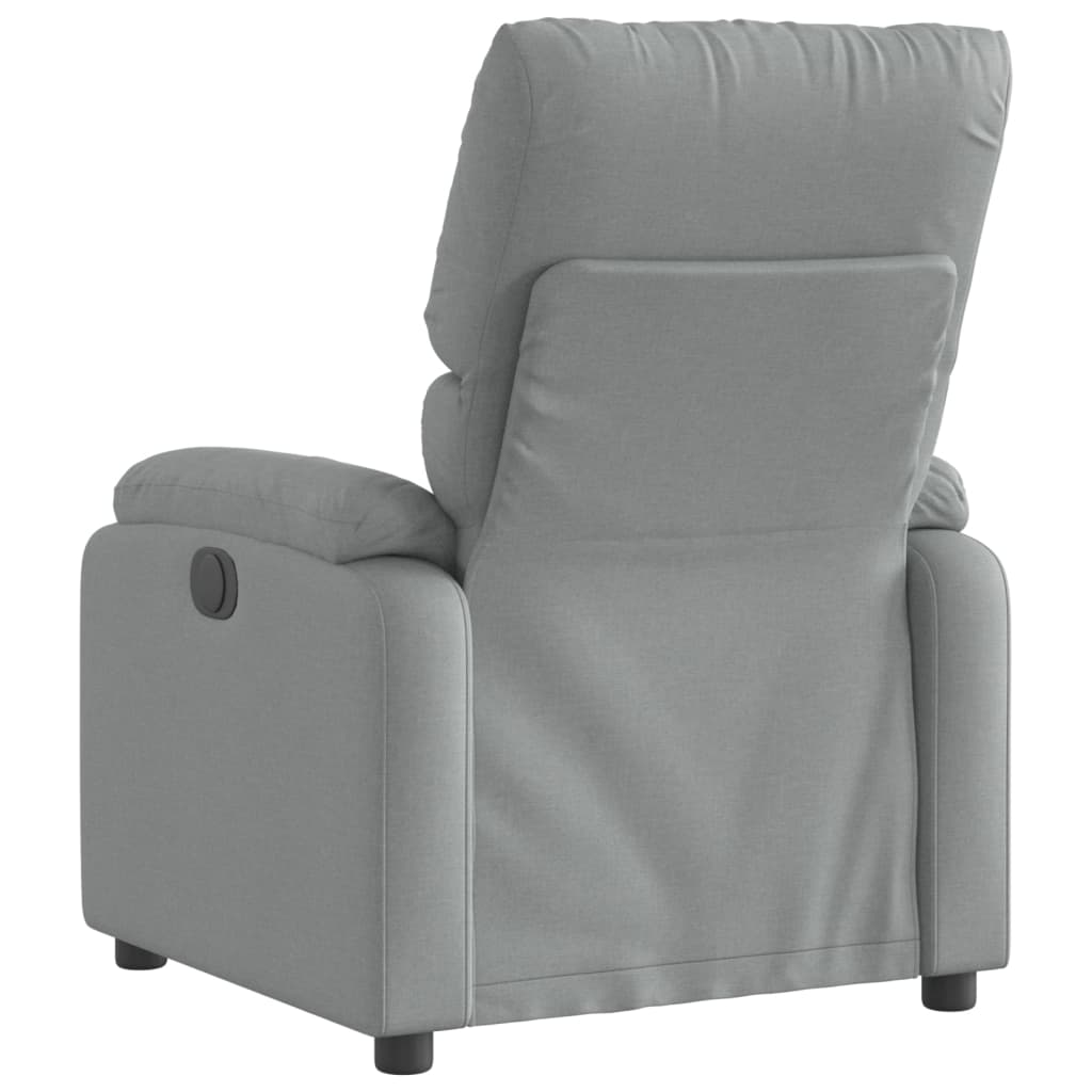 Fauteuil verstelbaar stof lichtgrijs