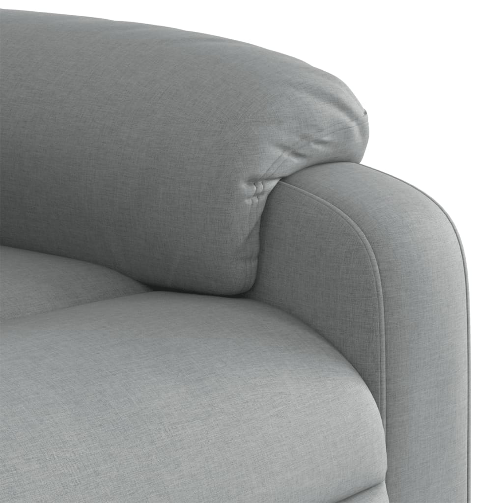 Fauteuil verstelbaar stof lichtgrijs
