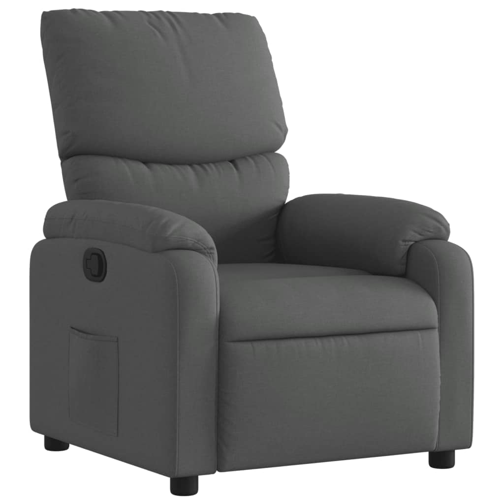 Fauteuil verstelbaar stof donkergrijs