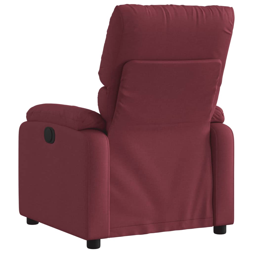 Fauteuil verstelbaar stof wijnrood