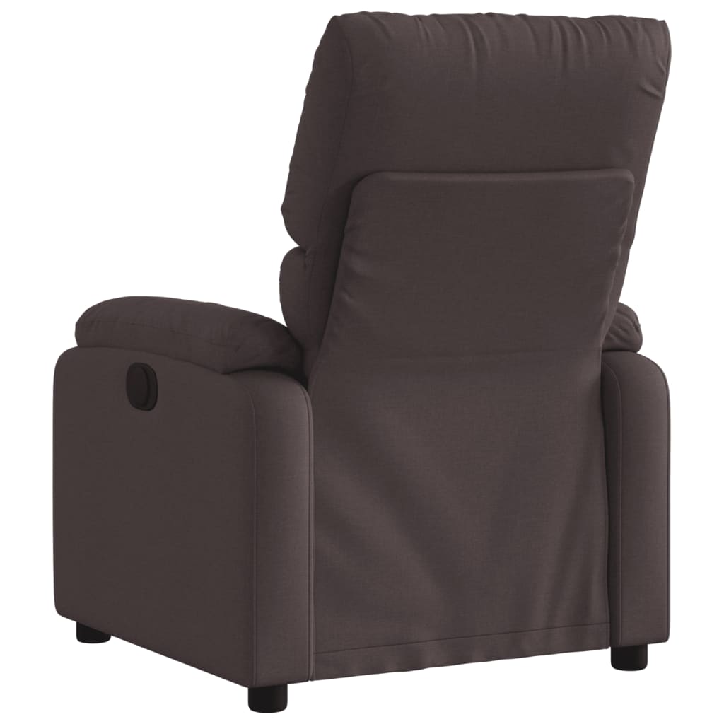 Fauteuil verstelbaar stof donkerbruin