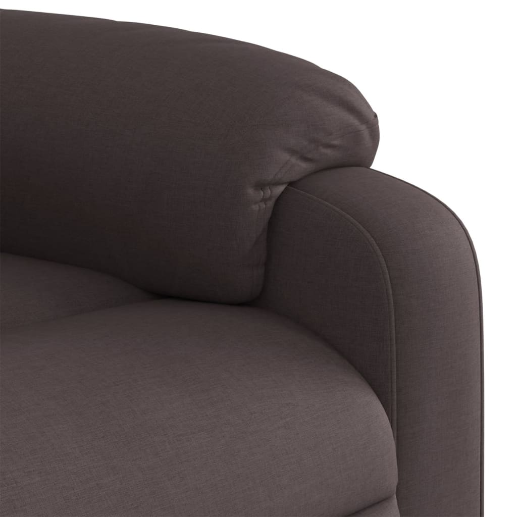 Fauteuil verstelbaar stof donkerbruin