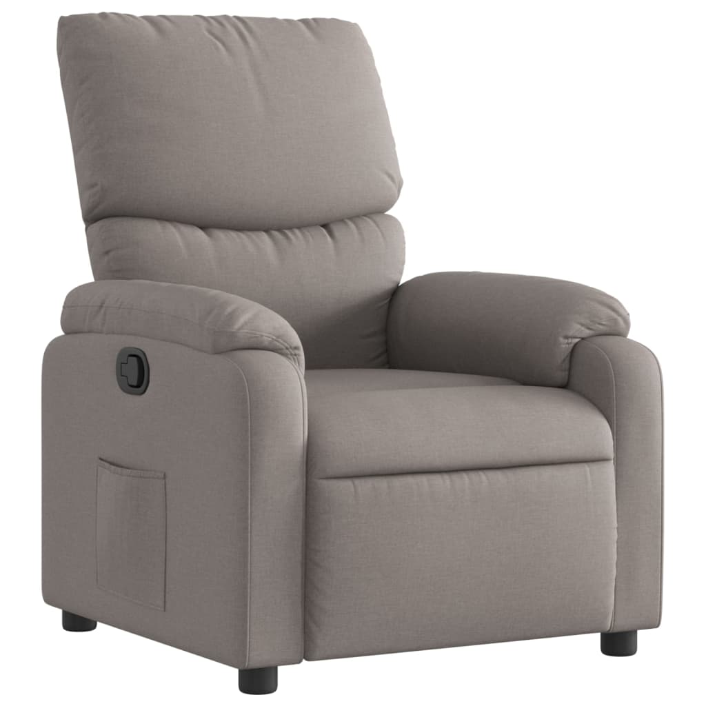 Fauteuil verstelbaar stof taupe
