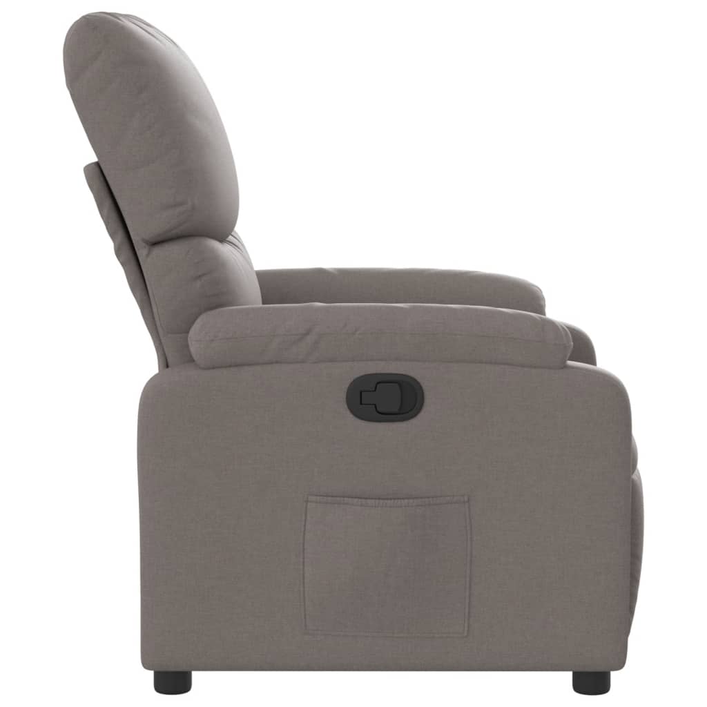 Fauteuil verstelbaar stof taupe