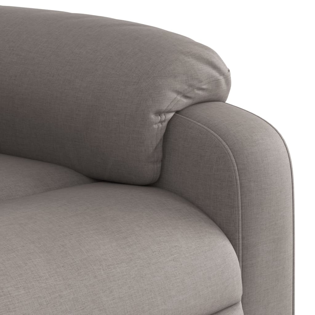 Fauteuil verstelbaar stof taupe