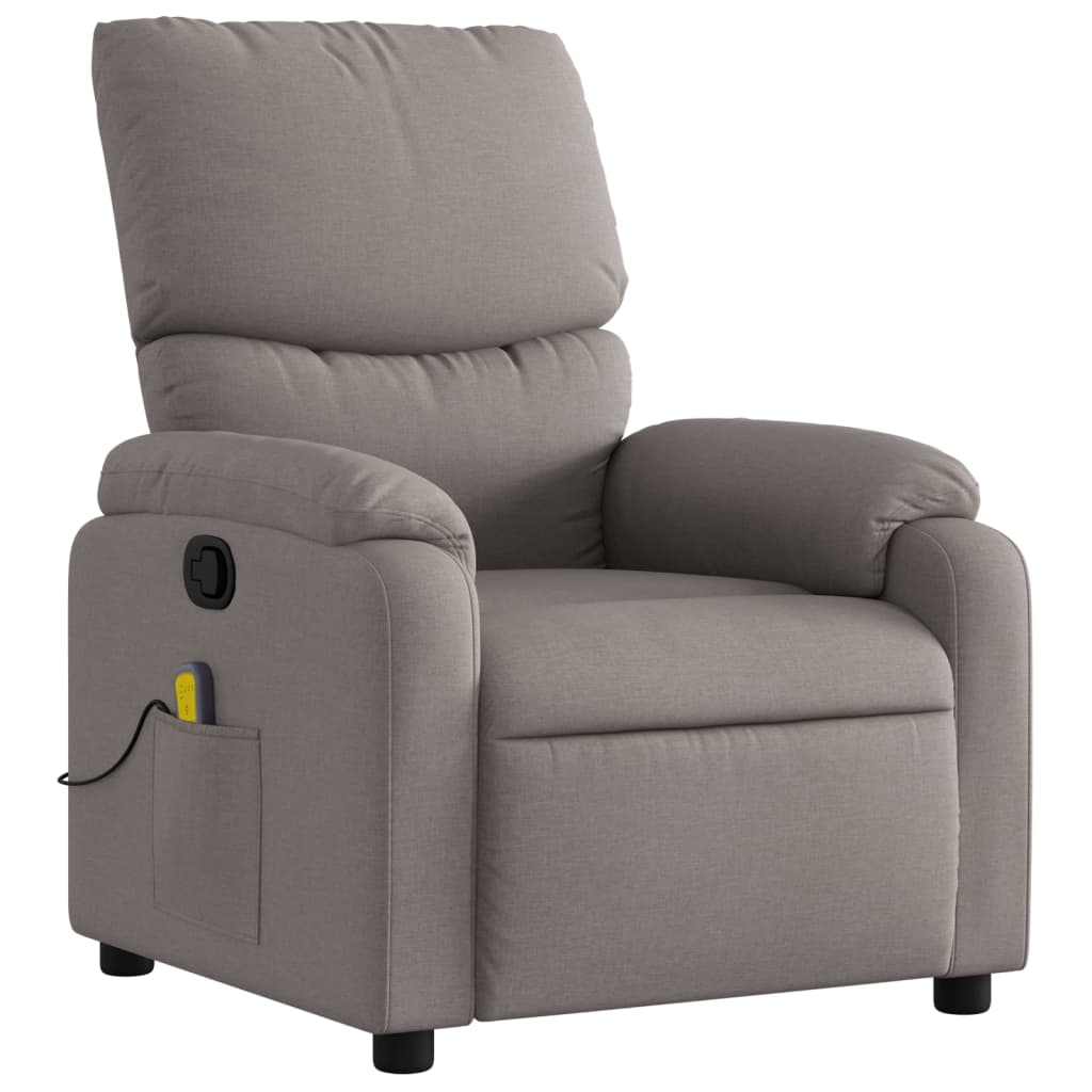 Massagestoel verstelbaar stof taupe