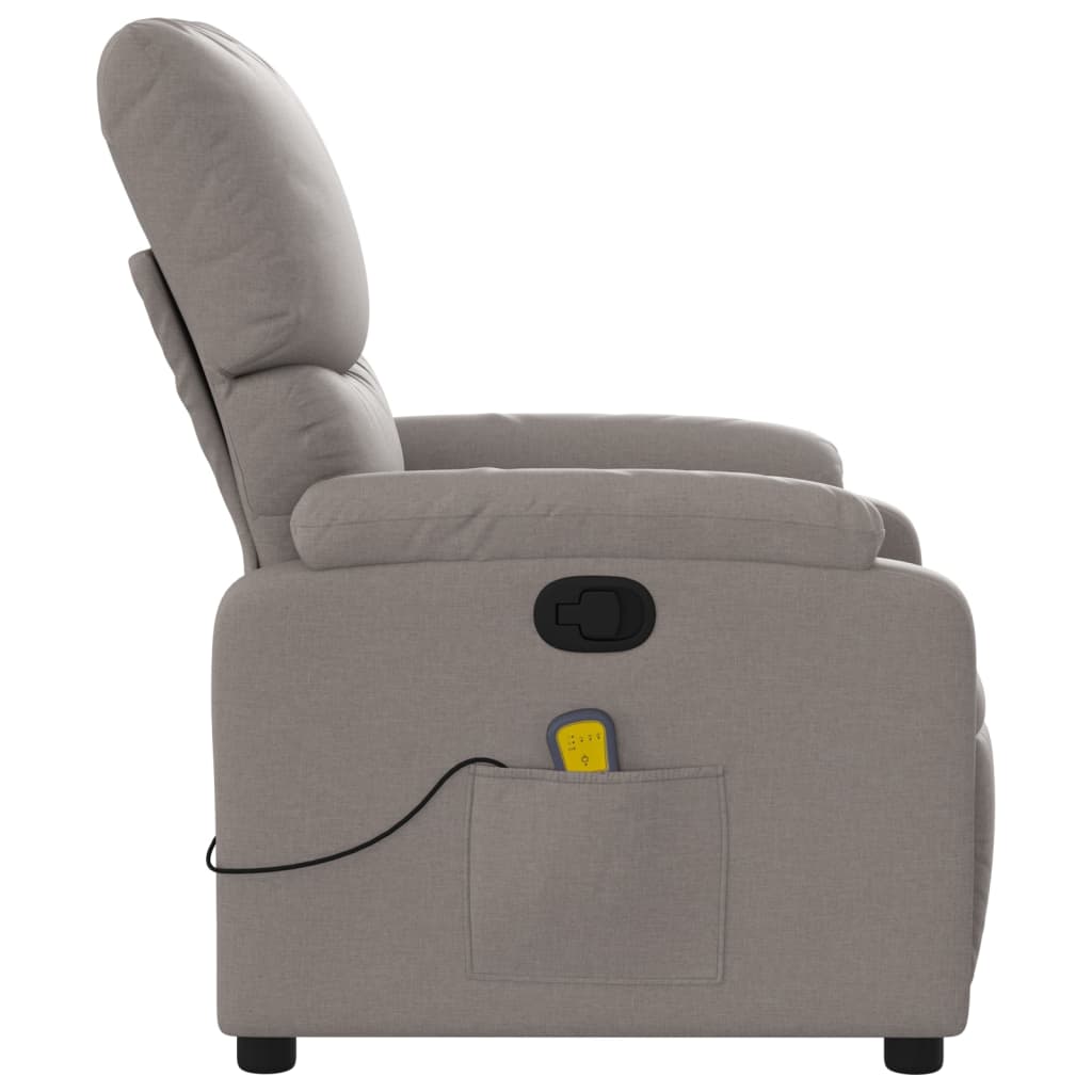 Massagestoel verstelbaar stof taupe