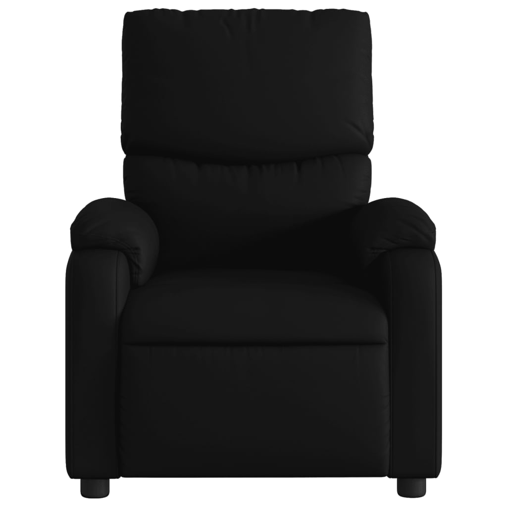 Fauteuil verstelbaar kunstleer zwart