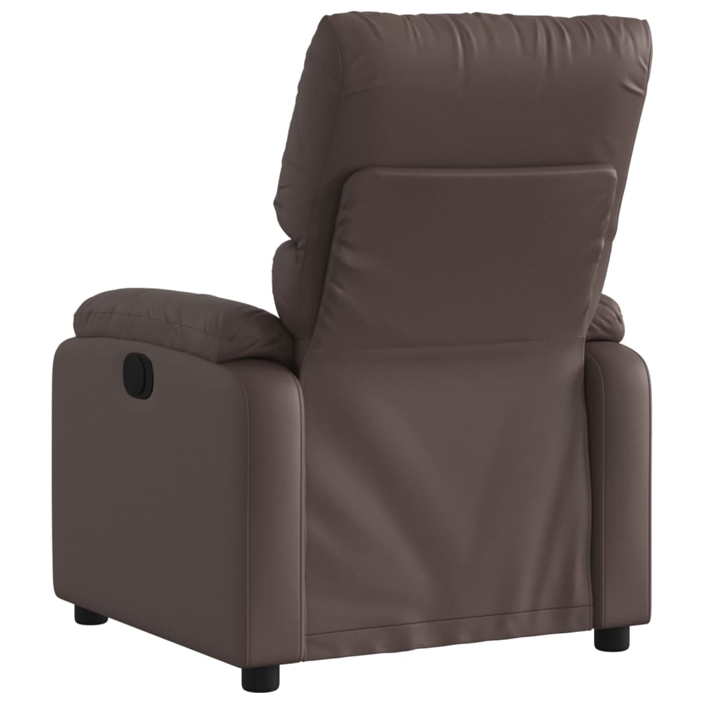 Fauteuil verstelbaar kunstleer bruin