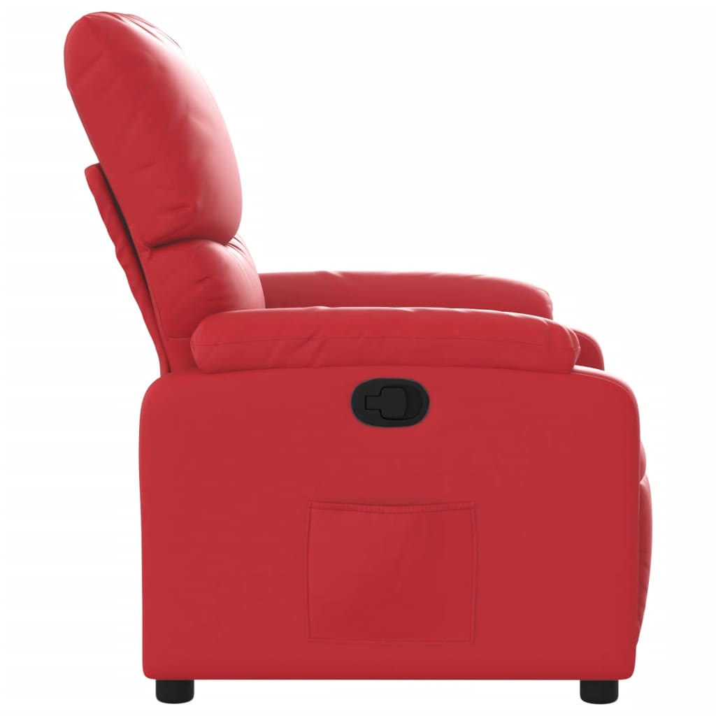 Fauteuil verstelbaar kunstleer rood
