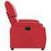 Fauteuil verstelbaar kunstleer rood