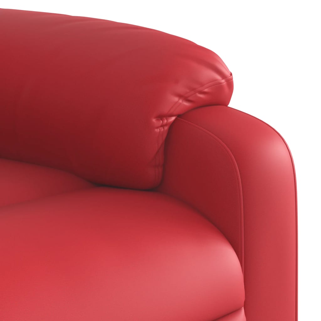 Fauteuil verstelbaar kunstleer rood
