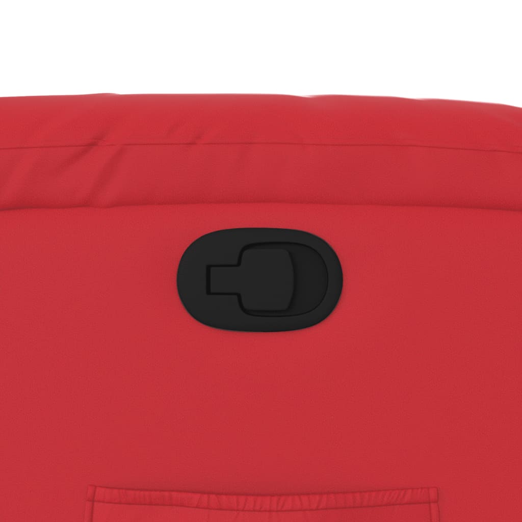Fauteuil verstelbaar kunstleer rood