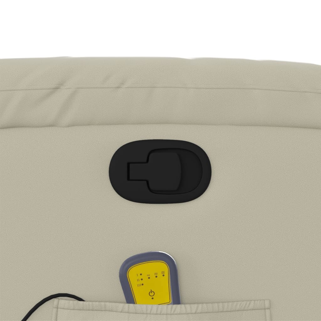 Massagestoel verstelbaar kunstleer crème