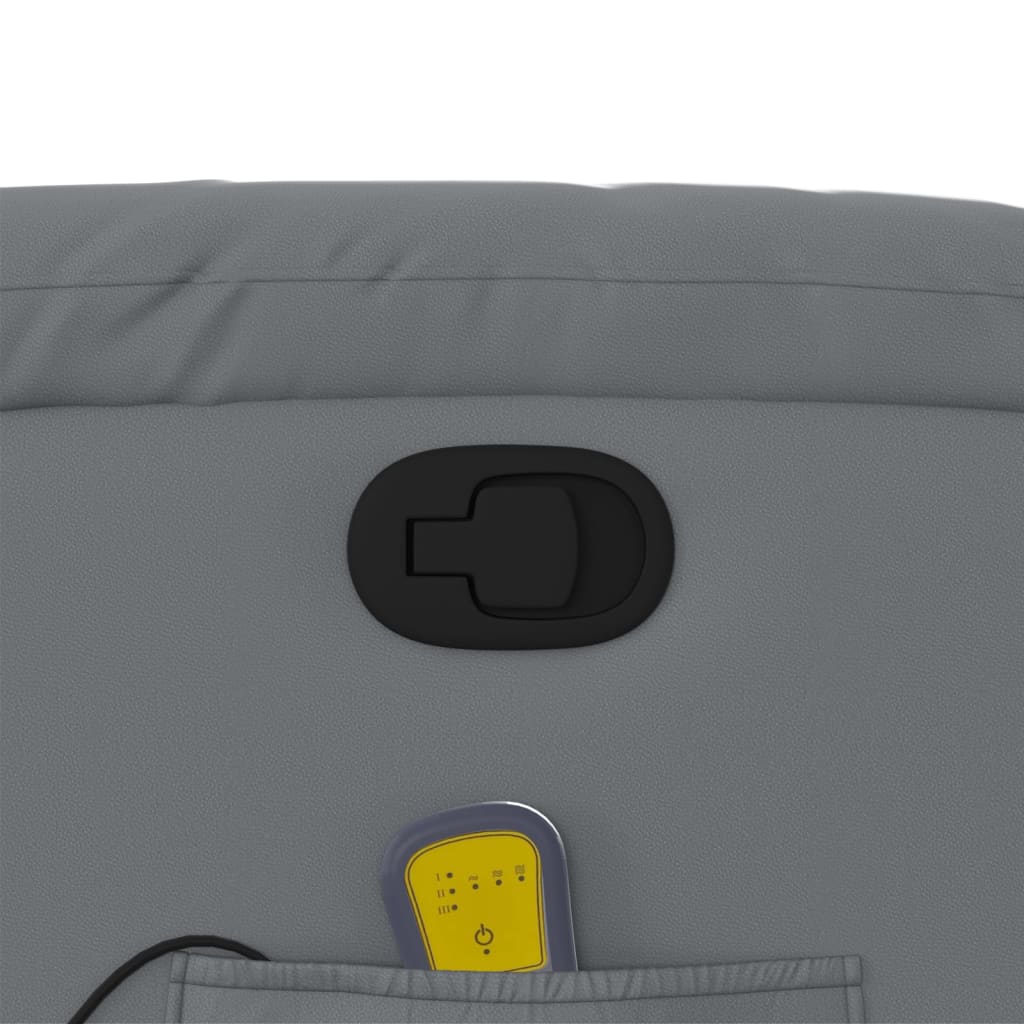 Massagestoel verstelbaar kunstleer grijs