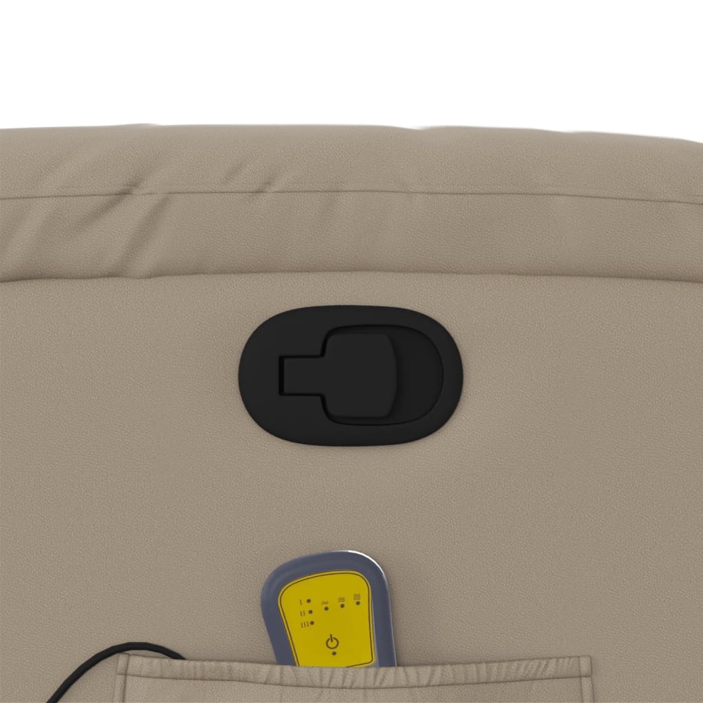 Massagestoel verstelbaar kunstleer cappuccinokleurig