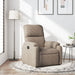 Fauteuil verstelbaar microvezelstof taupe