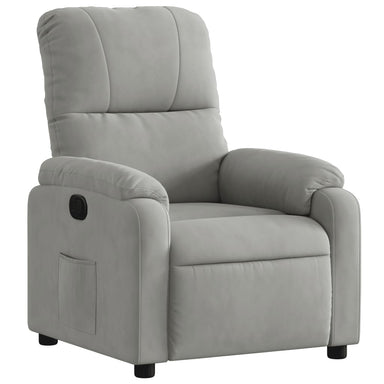 Fauteuil verstelbaar microvezelstof lichtgrijs