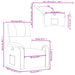 Fauteuil verstelbaar microvezelstof beige