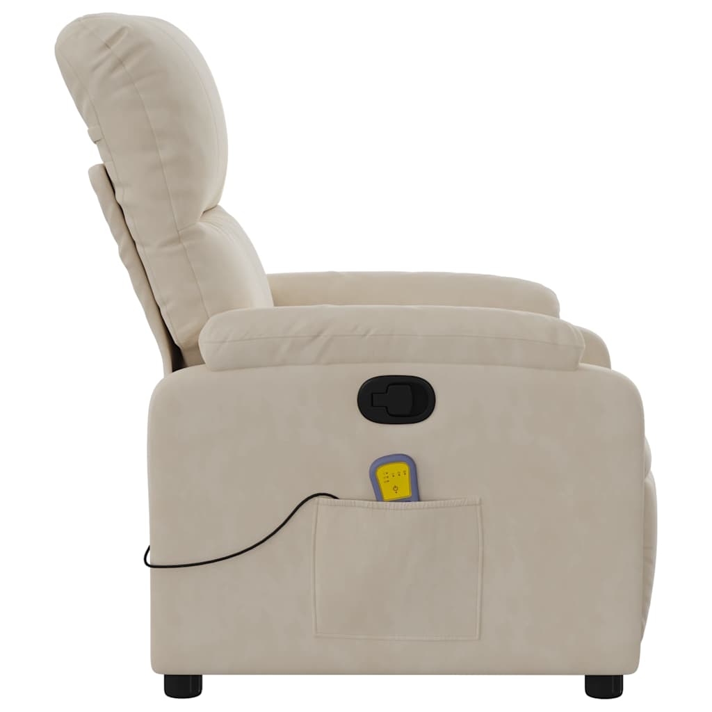 Massagestoel microvezelstof beige