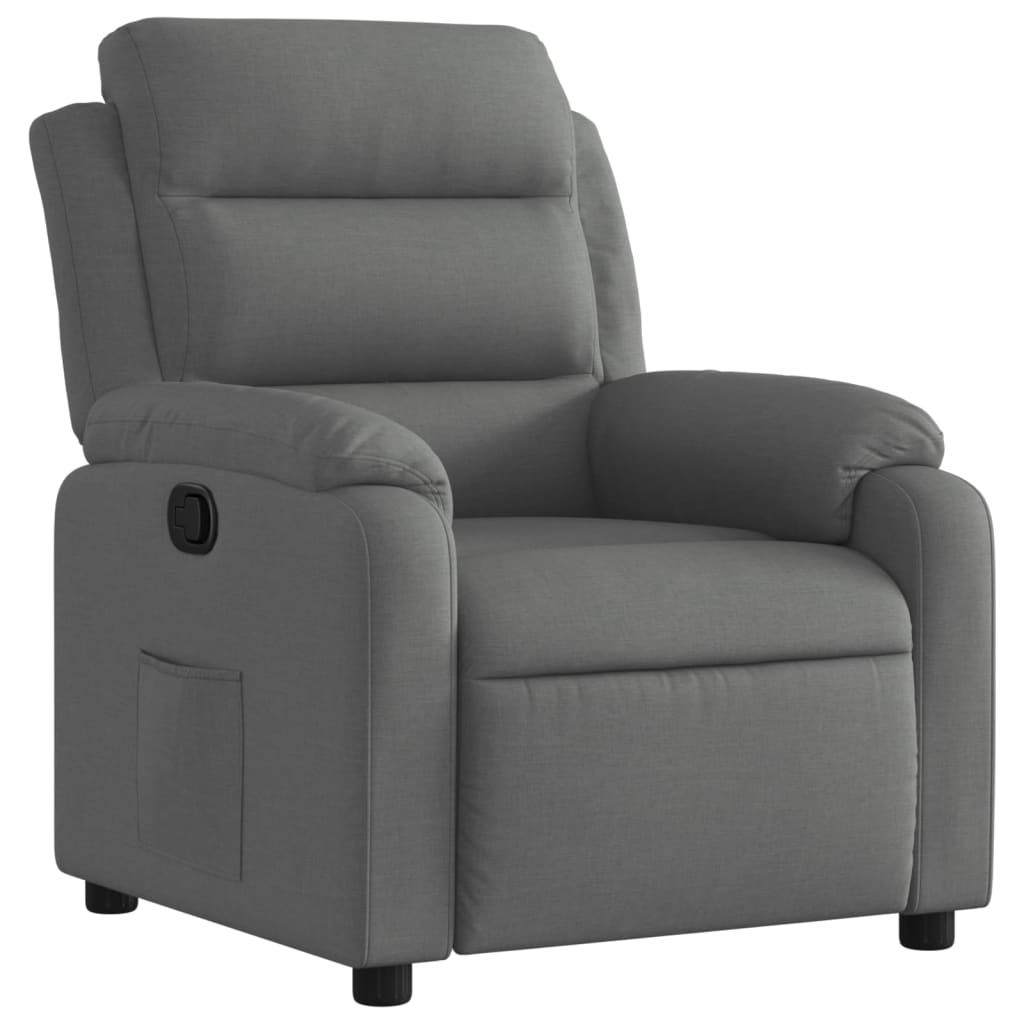 Fauteuil verstelbaar stof donkergrijs
