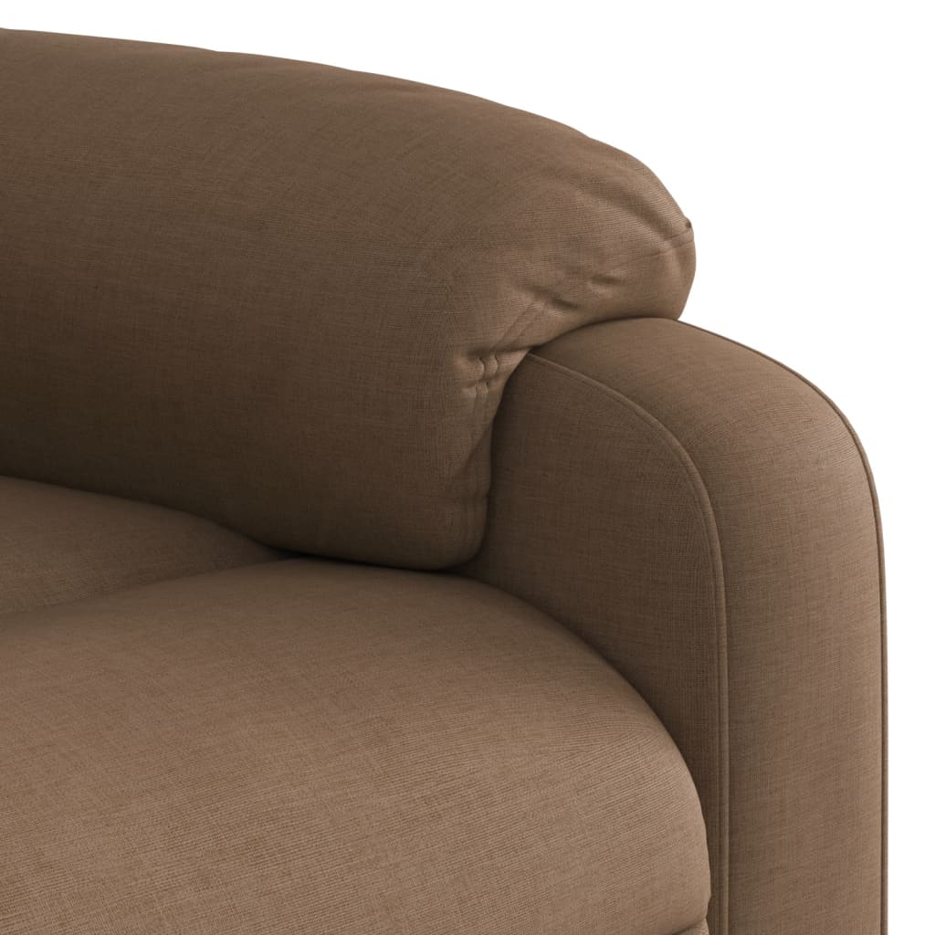 Fauteuil verstelbaar stof bruin