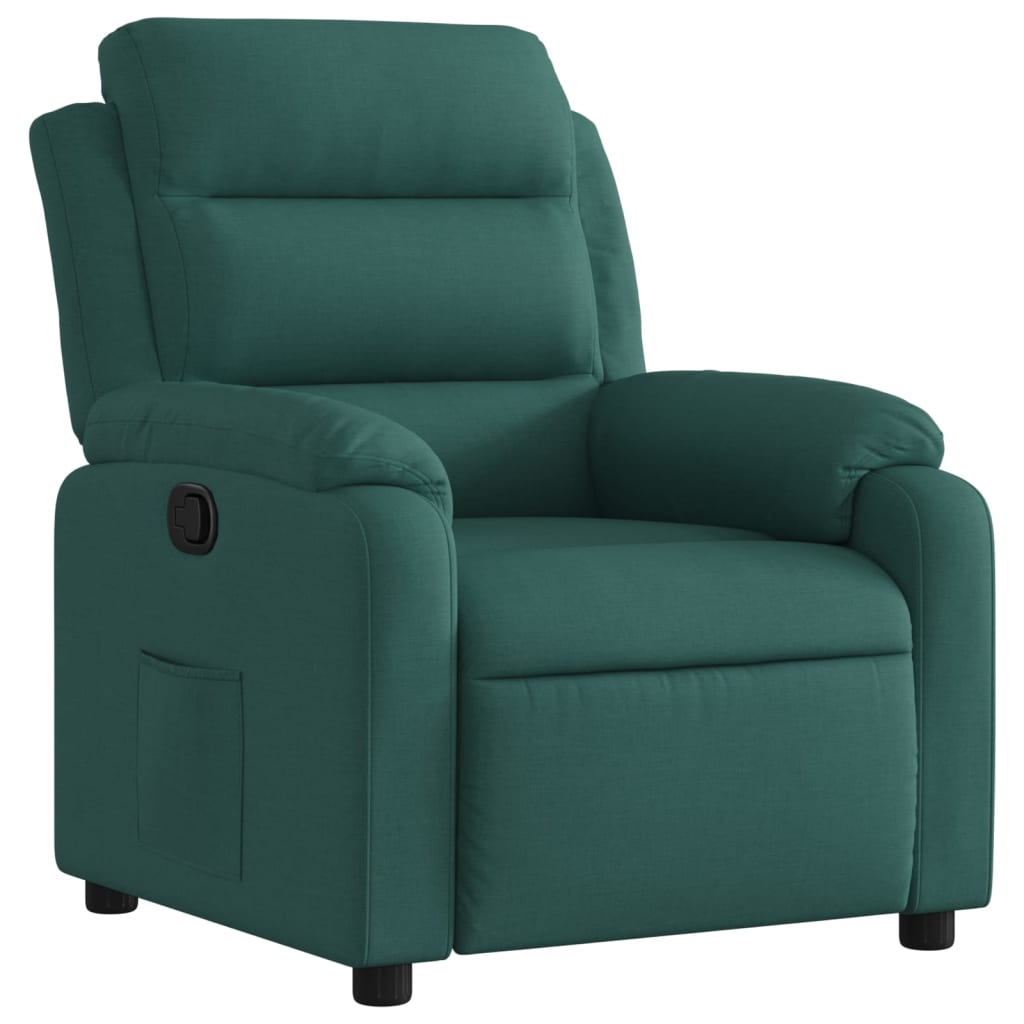 Fauteuil verstelbaar stof donkergroen