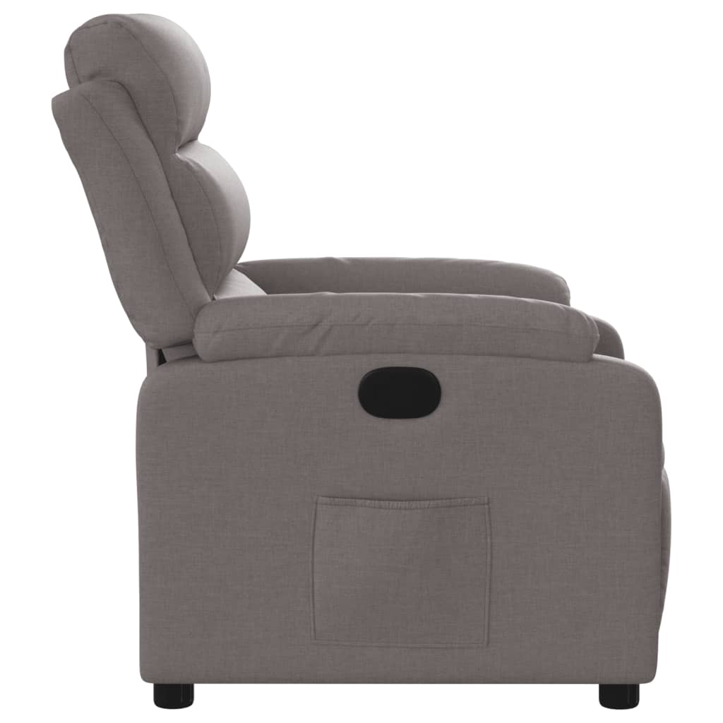Fauteuil verstelbaar stof taupe