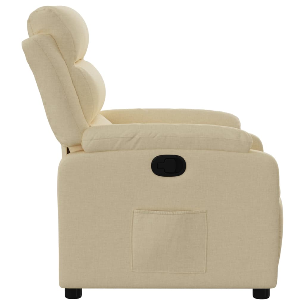 Fauteuil verstelbaar stof crèmekleurig