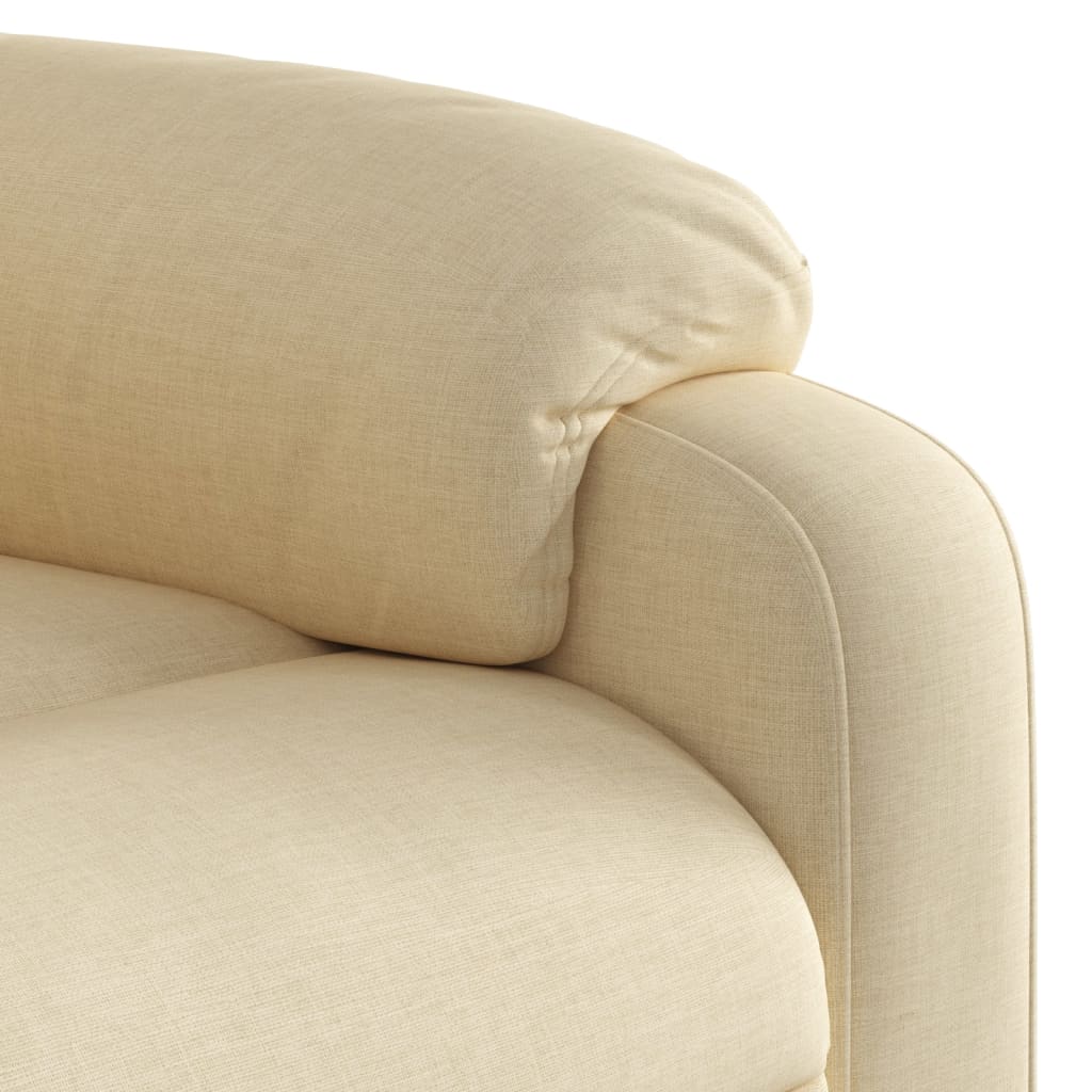 Fauteuil verstelbaar stof crèmekleurig