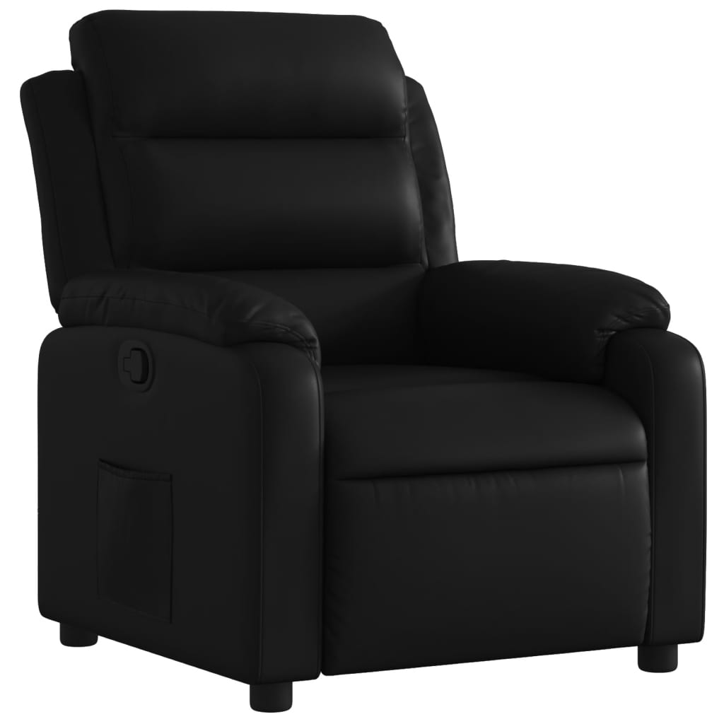 Fauteuil verstelbaar kunstleer zwart