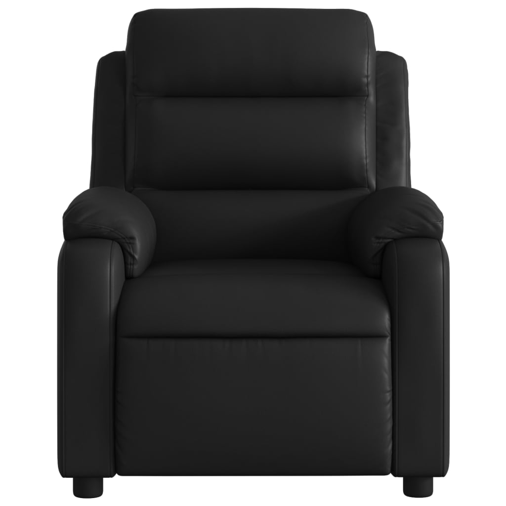 Fauteuil verstelbaar kunstleer zwart