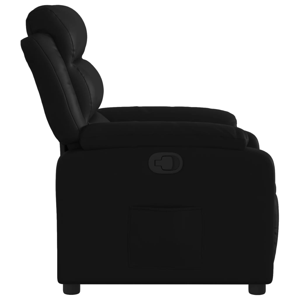 Fauteuil verstelbaar kunstleer zwart