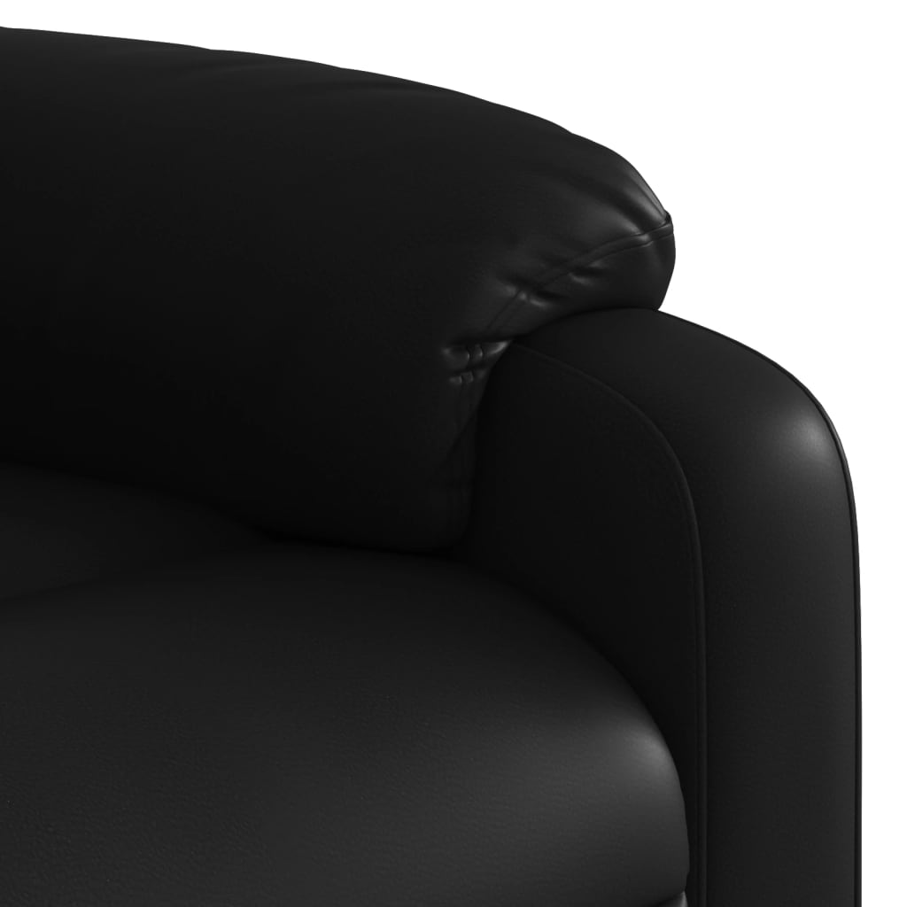 Fauteuil verstelbaar kunstleer zwart