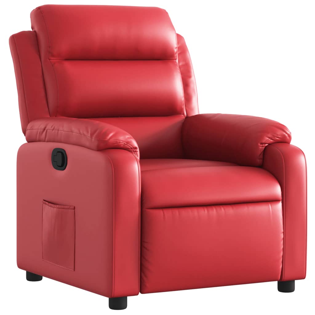 Fauteuil verstelbaar kunstleer rood