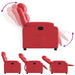 Fauteuil verstelbaar kunstleer rood