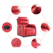 Fauteuil verstelbaar kunstleer rood