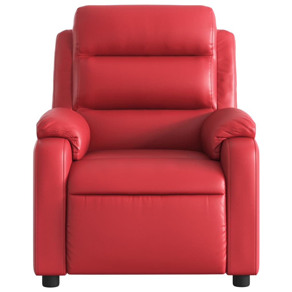 Fauteuil verstelbaar kunstleer rood