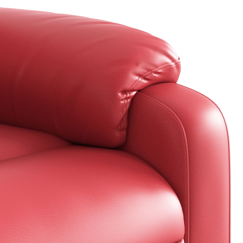 Fauteuil verstelbaar kunstleer rood