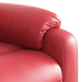 Fauteuil verstelbaar kunstleer rood