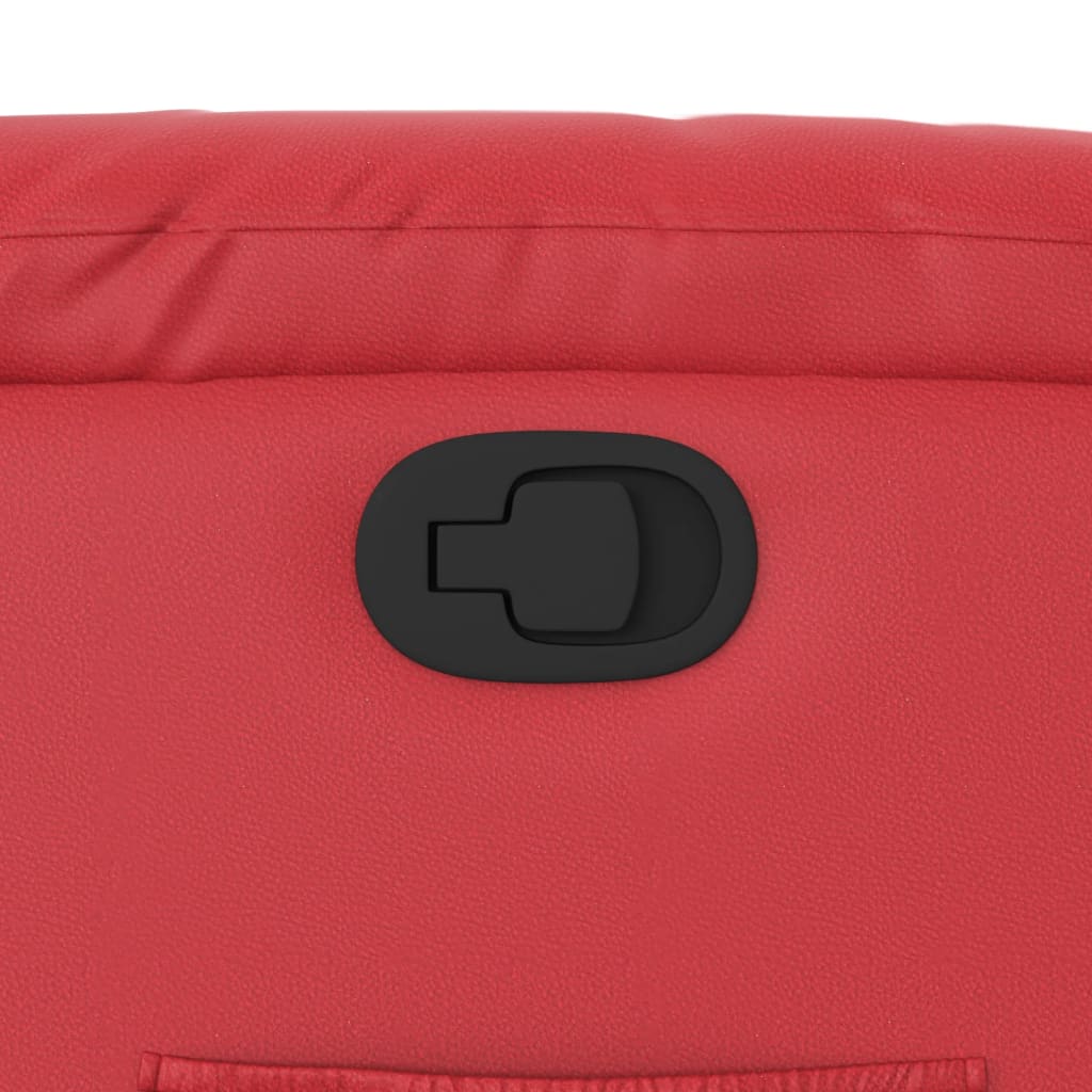 Fauteuil verstelbaar kunstleer rood