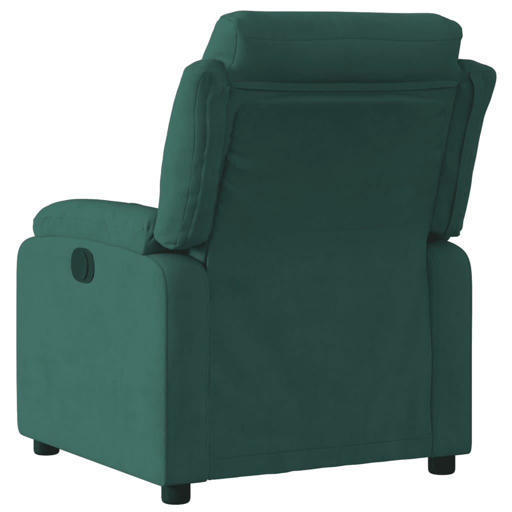 Fauteuil verstelbaar fluweel donkergroen
