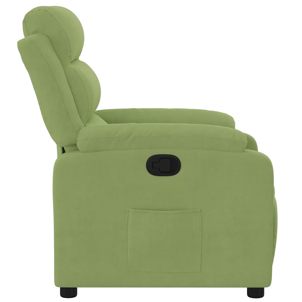 Fauteuil verstelbaar fluweel lichtgroen