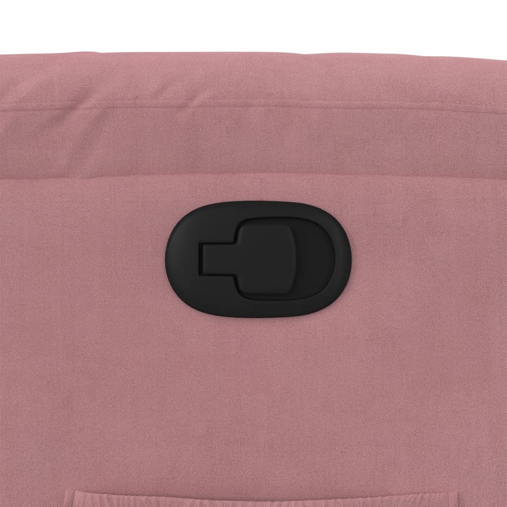 Fauteuil verstelbaar fluweel roze