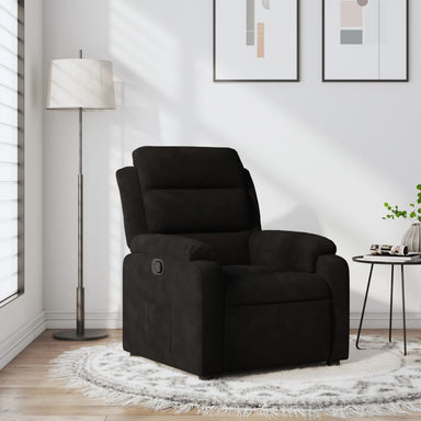 Fauteuil verstelbaar fluweel zwart