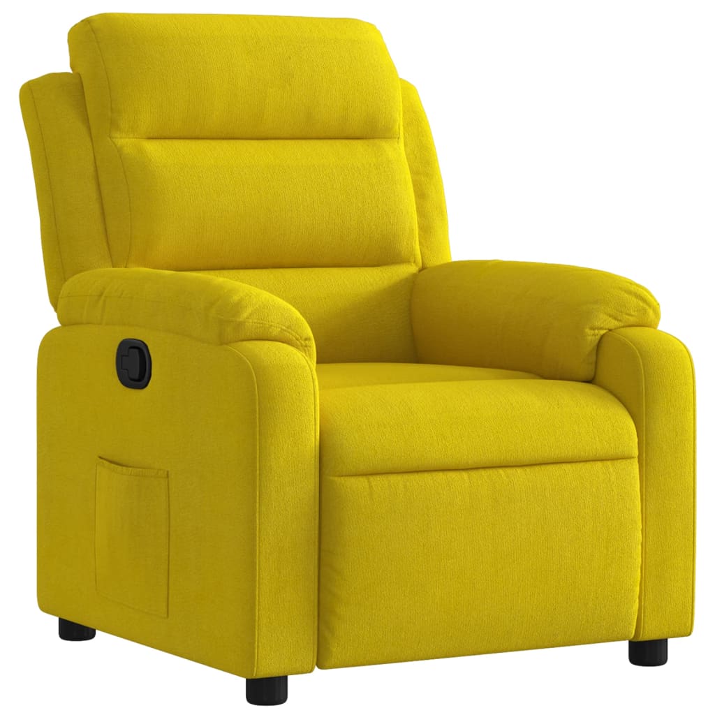 Fauteuil verstelbaar fluweel geel