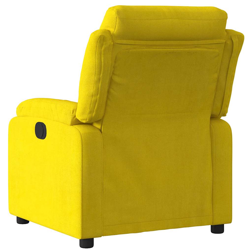 Fauteuil verstelbaar fluweel geel