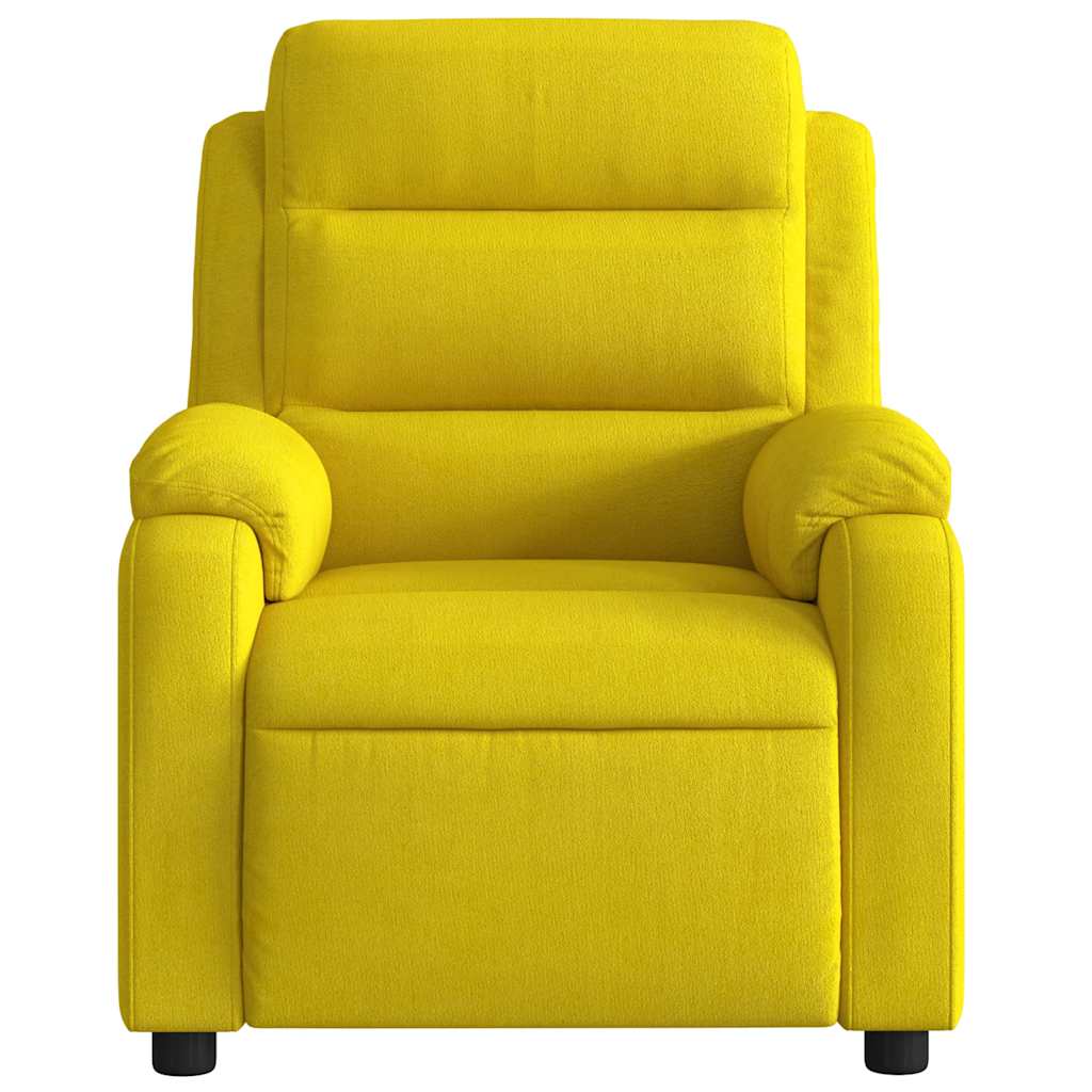 Fauteuil verstelbaar fluweel geel