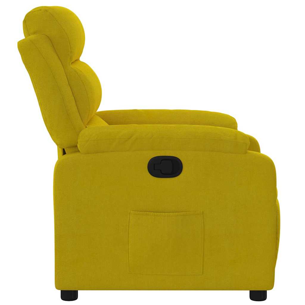 Fauteuil verstelbaar fluweel geel