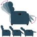 Fauteuil verstelbaar fluweel blauw